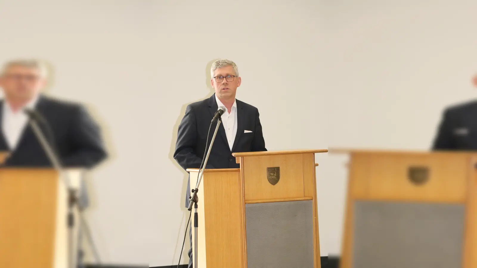 Bei seiner Rede: Bürgermeister Carsten Piellusch.  (Foto: gi)