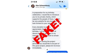 Mit solchen Nachrichten versuchen Unbekannte im Namen von Alexander Fürst zu Schaumburg-Lippe Geld zu erschleichen. (Foto: privat)