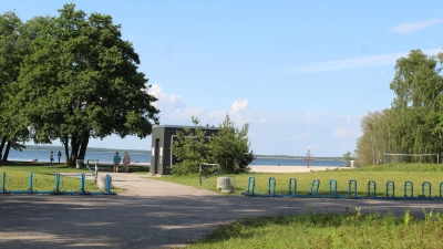 Erfreut sich großer Beliebtheit: Badeinsel. (Foto: wb)