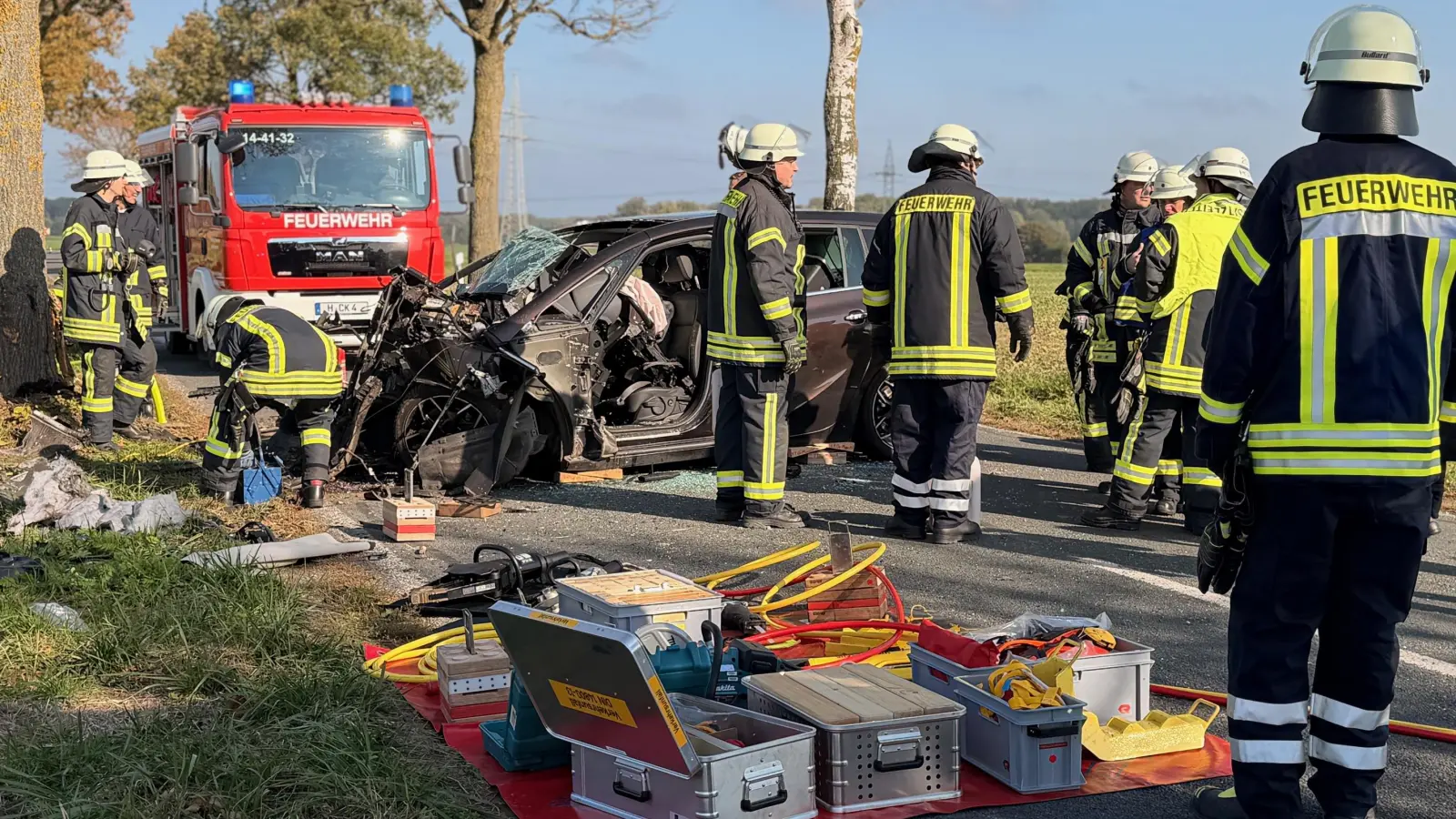 Verkehrsunfall auf der K253 zwischen Ostermunzel und Dedensen  (Foto: Malte Westerschell)