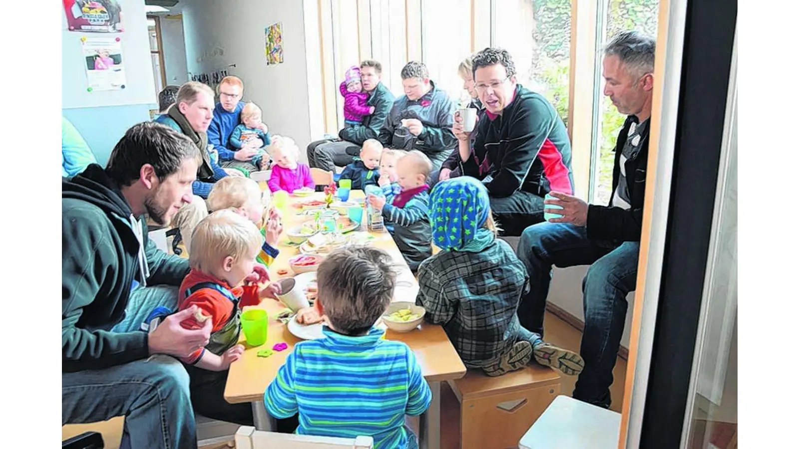 Am Papa-Tag geht es in den Garten (Foto: tau)
