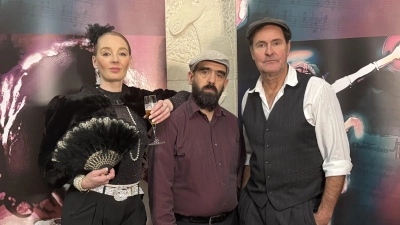 Das Ensemble (v.li.): Christine Zienc-Tomczak (Gesang), Malte Hollmann (Piano) und Kersten Flenter (Rezitation).<br> (Foto: privat)