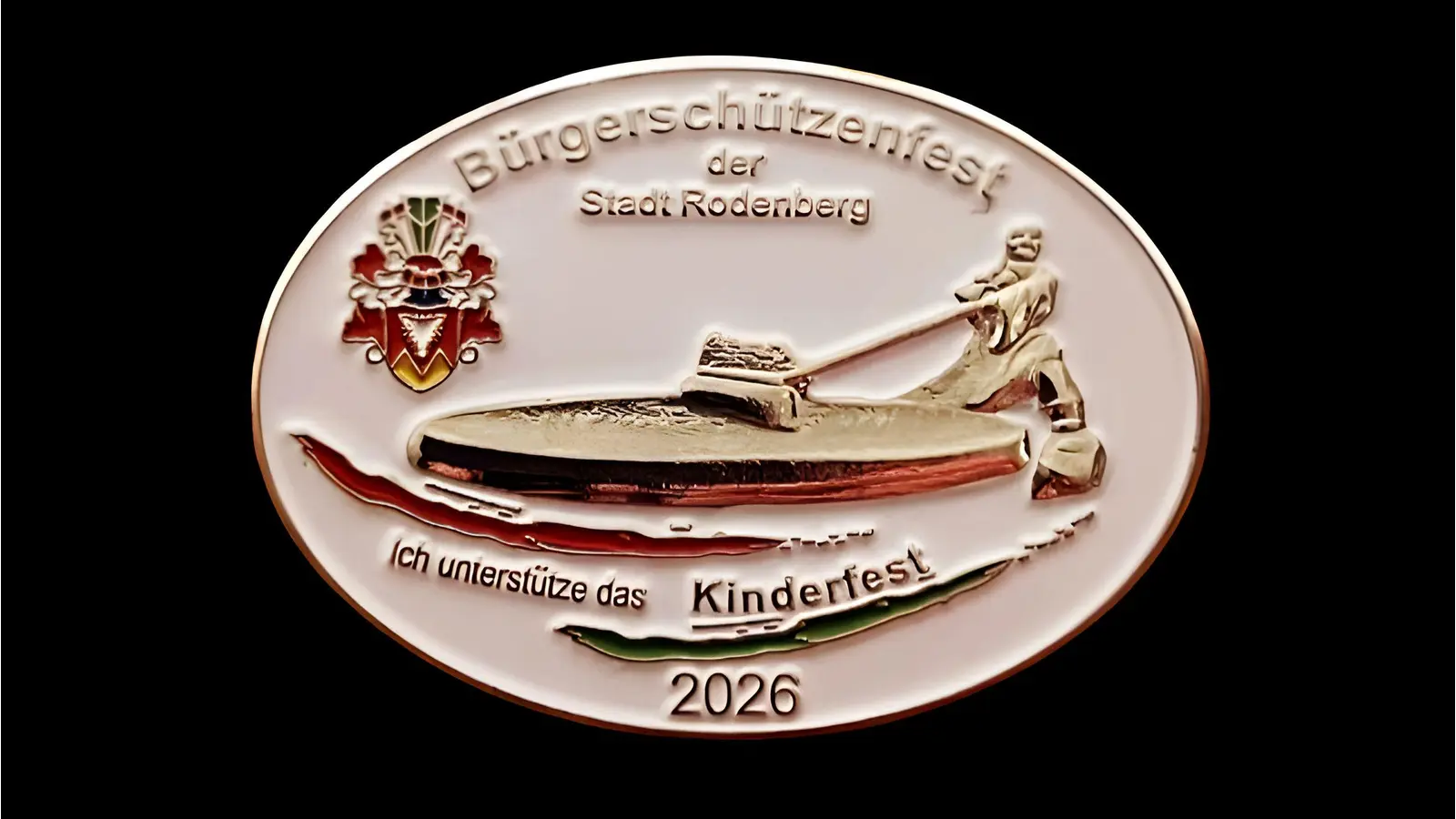 Der Spender-Pin für das Kinderschützenfest 2026. (Foto: gk)