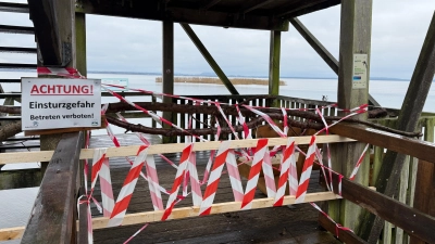 Standsicherheit gefährdet: Das Betreten des Aussichtsturms „Neue Moorhütte“ ist verboten. (Foto: Region Hannover)