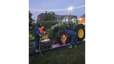 Ein spezielles Desinfektionsmittel wurde in Lüdersfeld simuliert. (Foto: privat)