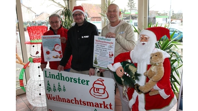 Das HGV-Team um Andreas Klauke (v. li.), Benjamin Dageför und Michael Böhnke freut sich auf viele Besucher beim Lindhorster Weihnachtsmarkt.  (Foto: bb)