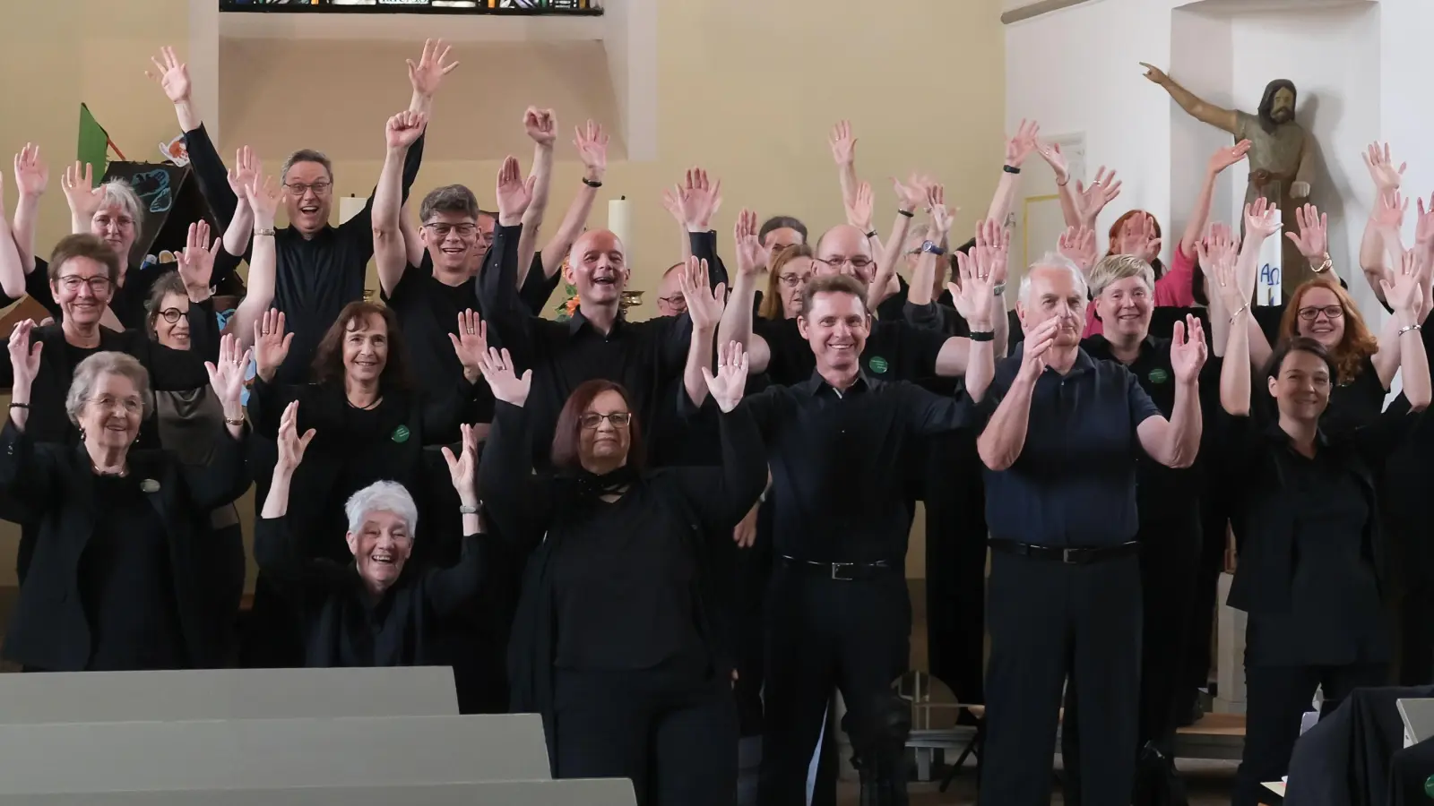 Mit Spaß dabei: Der Kammerchor Schloß Ricklingen. (Foto: privat)