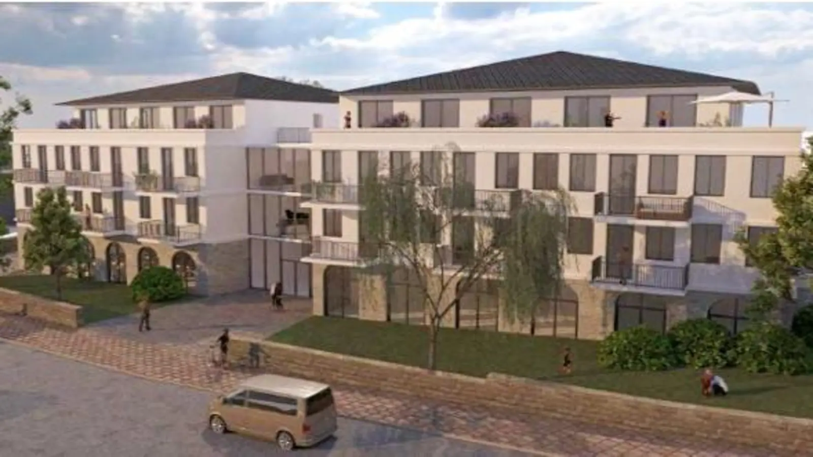 Die mögliche Außenansicht der Planer für das Grundstück „Stockholm”. (Foto: Hartmann)