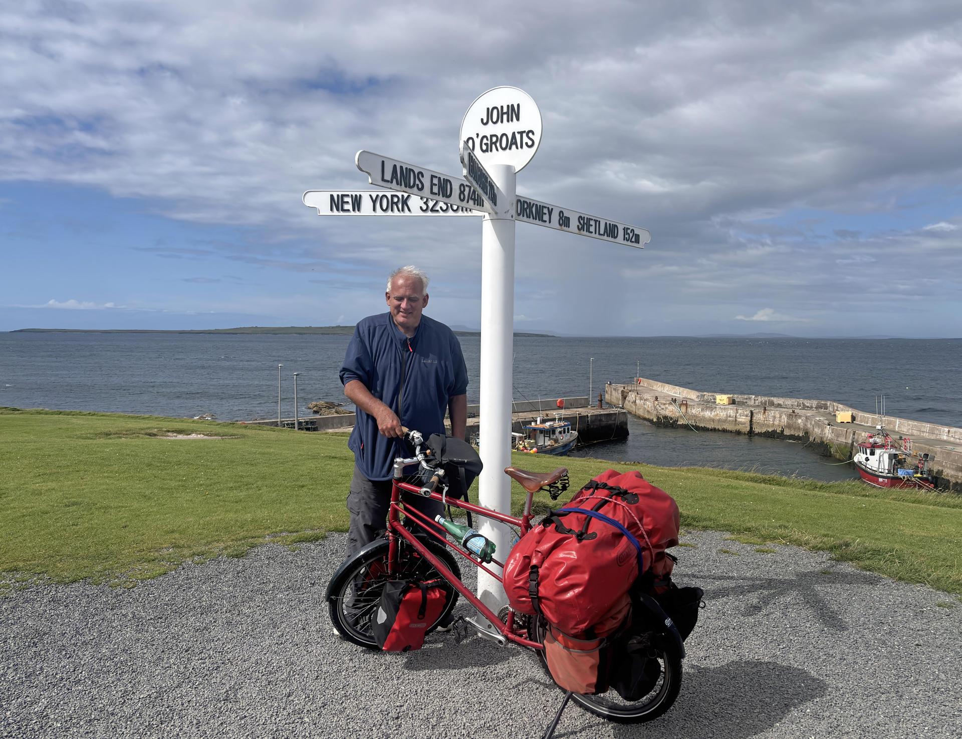 Globetrotter Reinhard Pantke: Per Fahrrad durch Cornwall und Schottland. (Foto: privat)