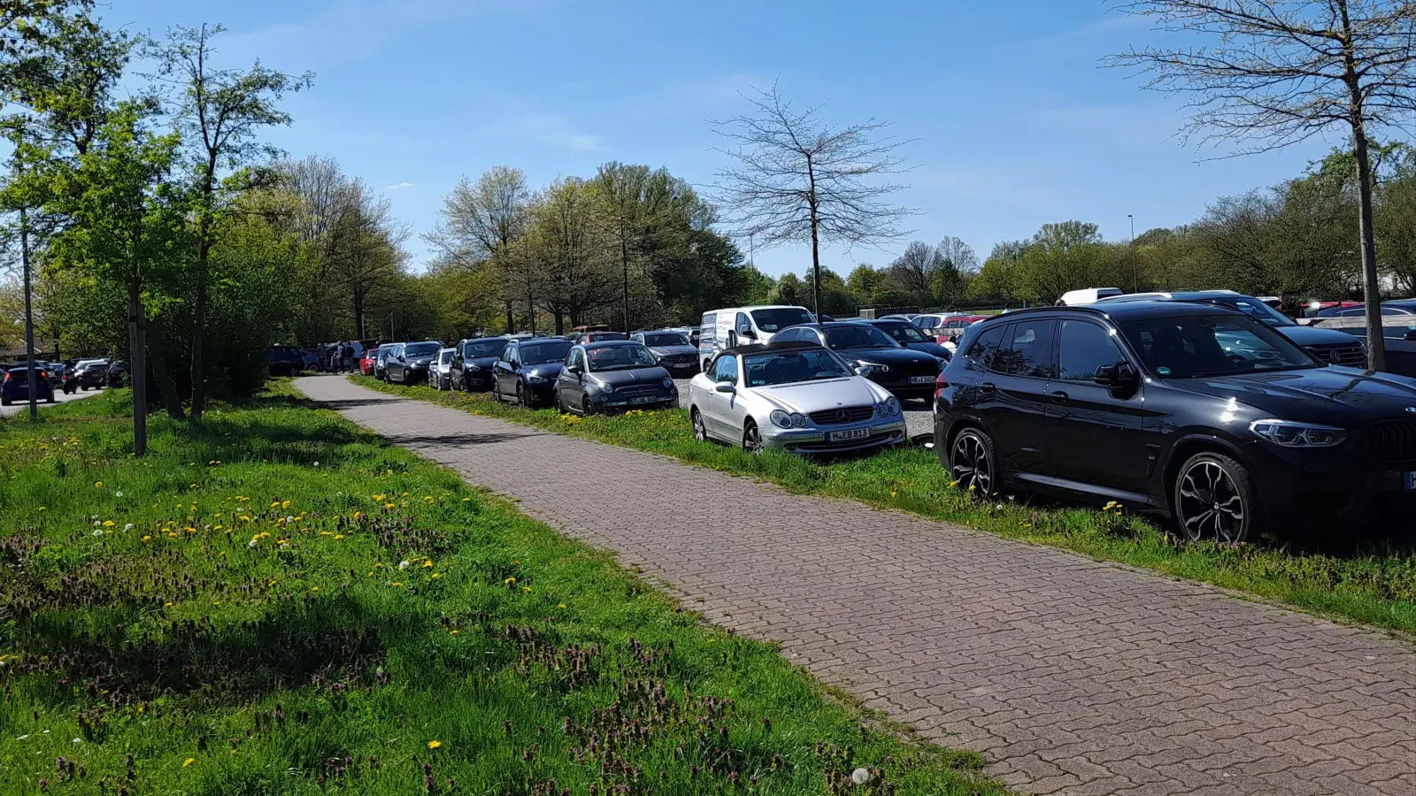 Reichen nicht mehr aus: Parkplätze Bruchdamm. (Foto: wb)
