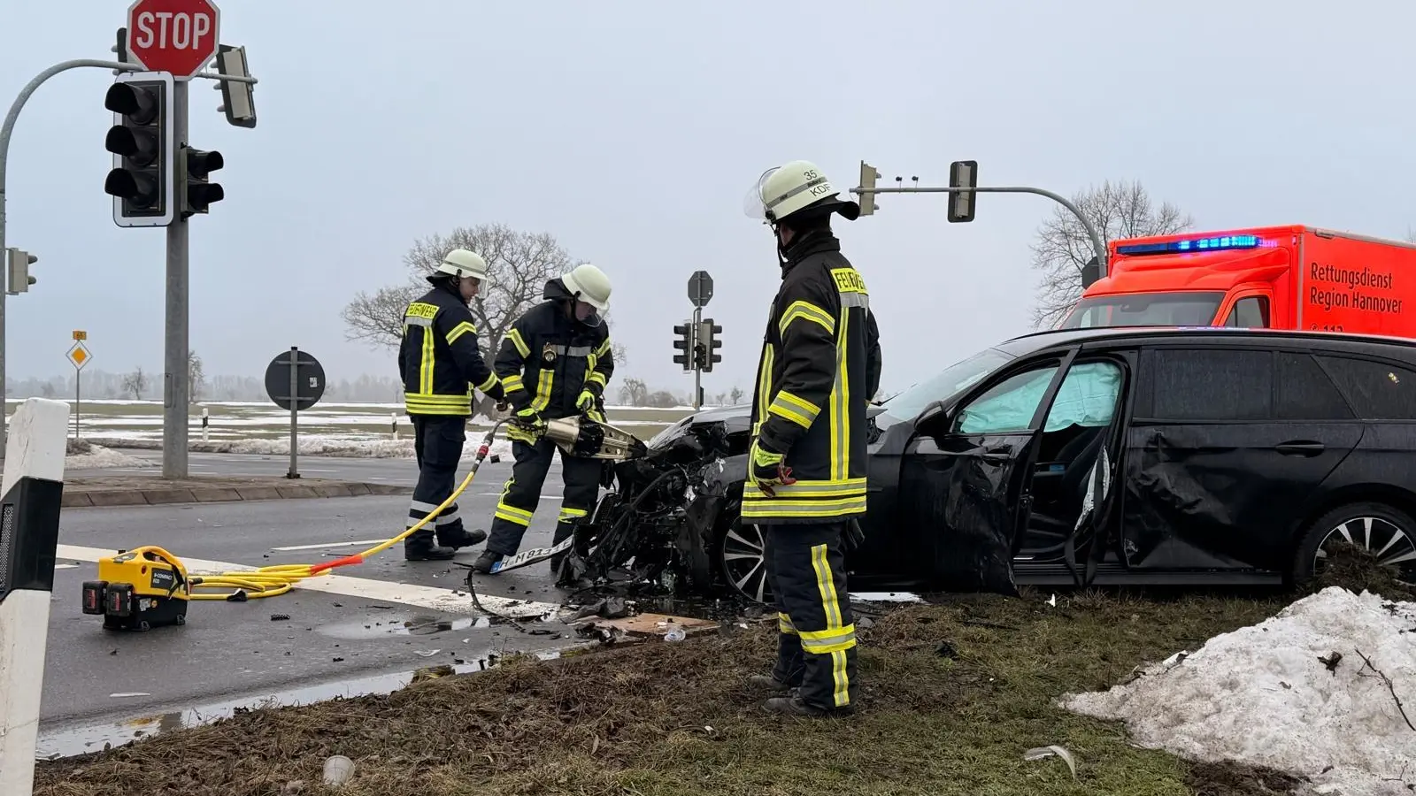 B65: An dem Unfall waren zwei PKWs beteiligt.  (Foto: red)
