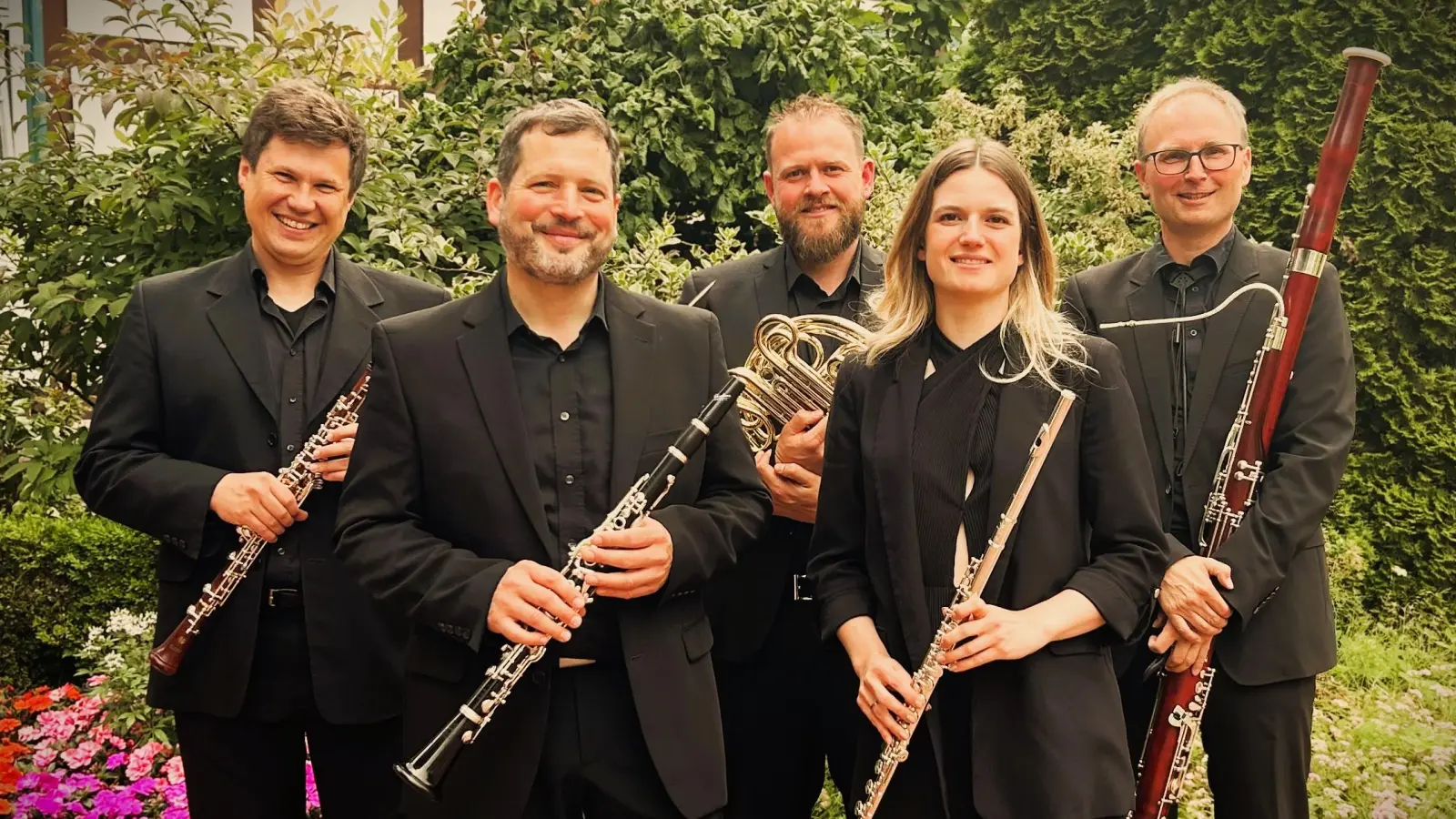 Liegen musikalisch auf derselben Wellenlänge: Das Bläserquintett „Quintasia”. (Foto: Torsten Seinecke)