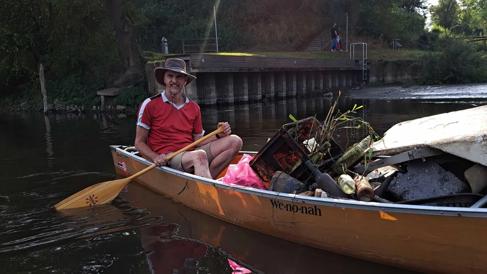 Mit dem Kanu auf der Leine: Thomas Gleitz. (Foto: privat)