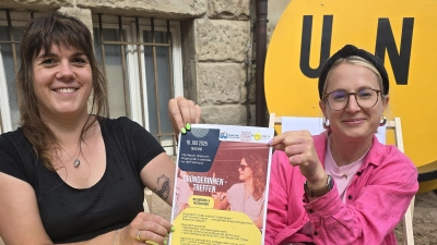 Auf dem City Beach: Tanja Berg (li.) und Marija Giessen. (Foto: privat)