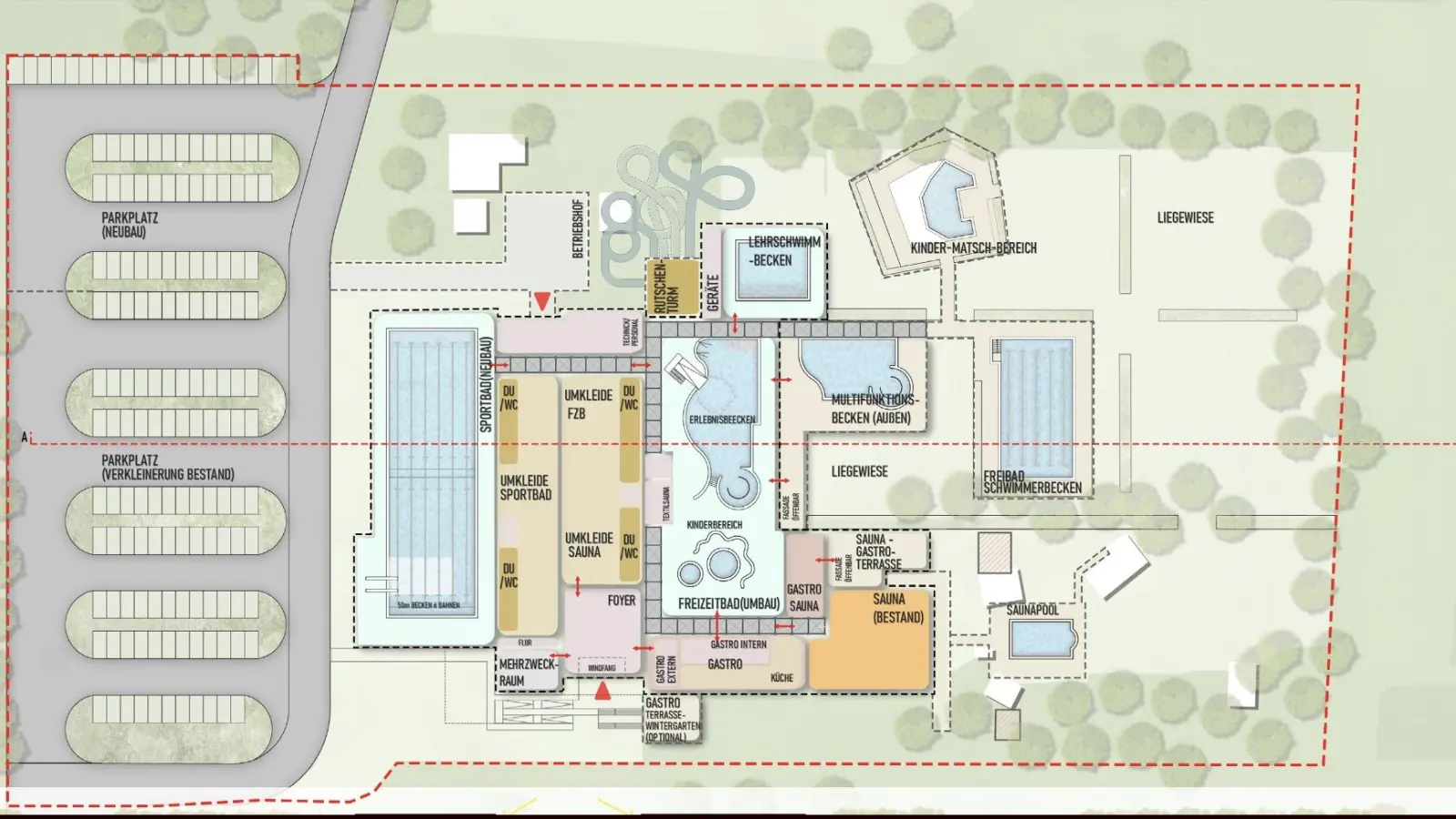 Aus der Konzeptstudie: Die angedachte Neustrukturierung der einzelnen Bereiche. (Foto: Stadt Wunstorf)