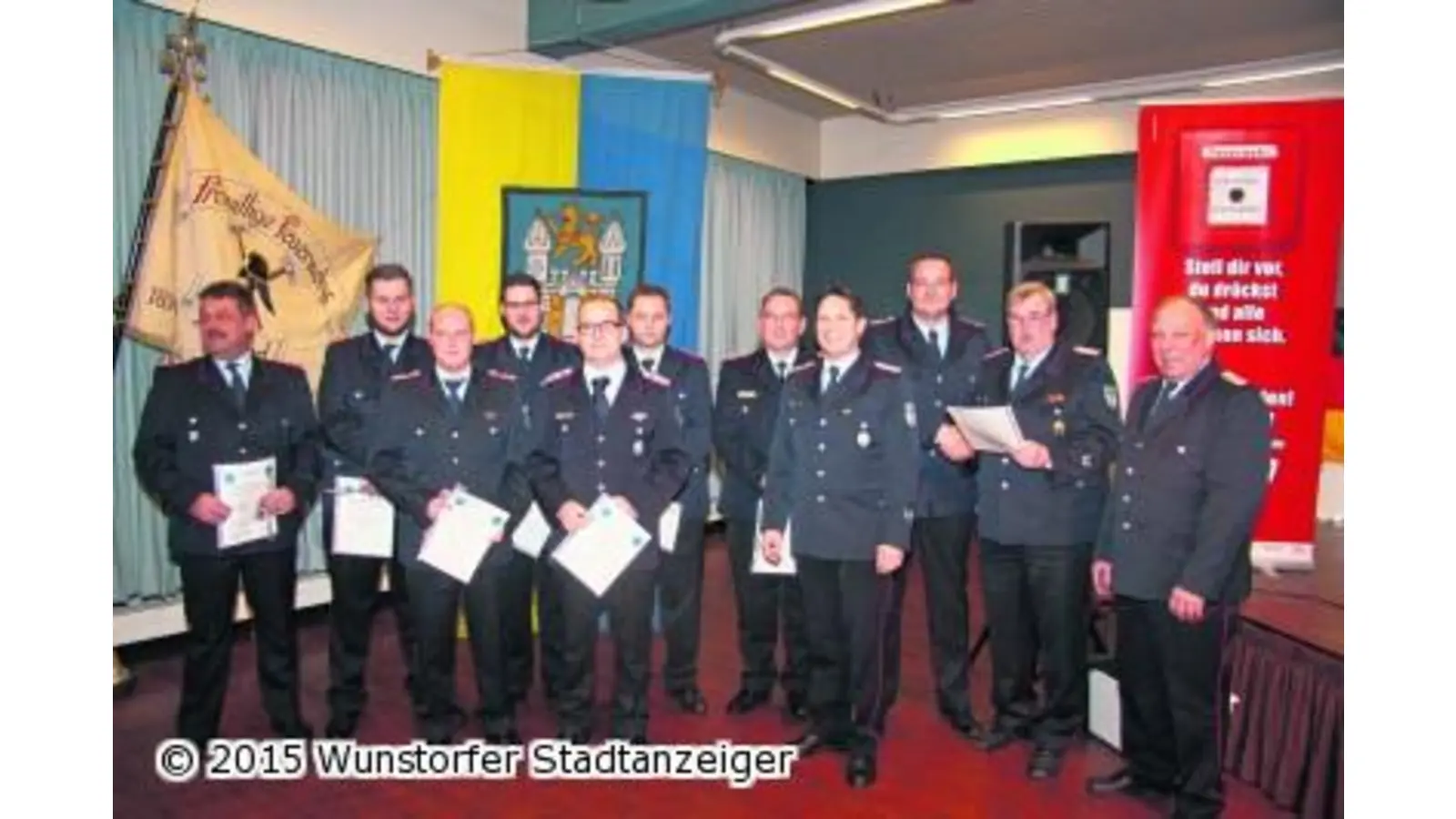 Die Ortswehr im letzten Jahr vor größeren Schadenslagen bewahrt (Foto: gi)