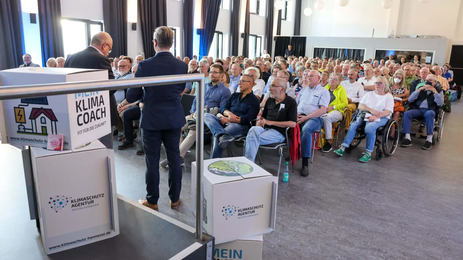 Vor Publikum: Eine Beratungskampagne der Klimaschutzagentur.