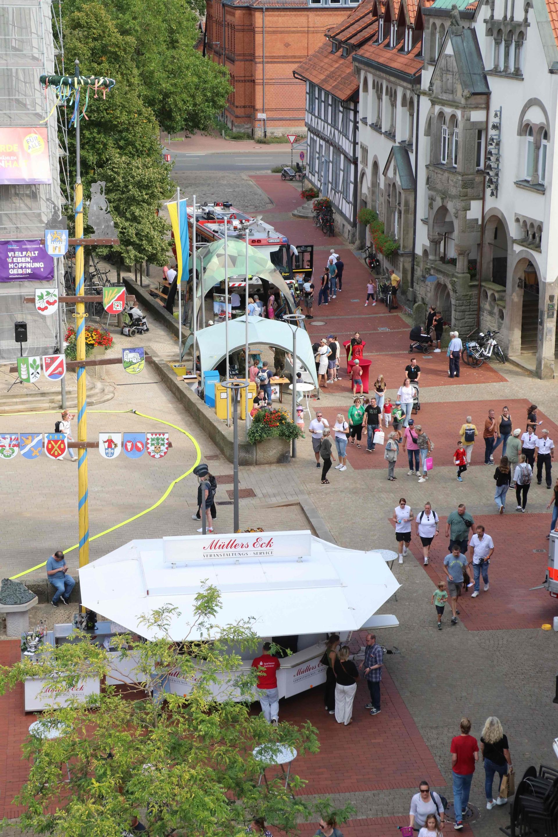 Eindrücke vom Rettertag in der Innenstadt und bei den Stadtwerken. (Foto: gi)