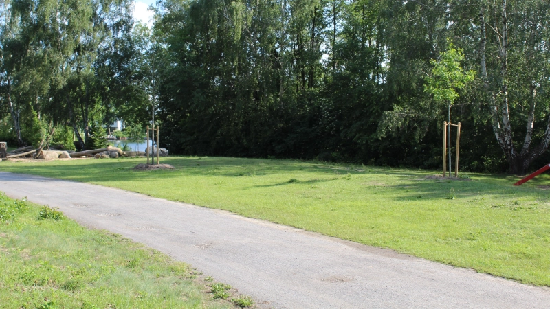 Gefunden: Standort für Calisthenics-Geräte auf der Badeinsel. (Foto: wb)