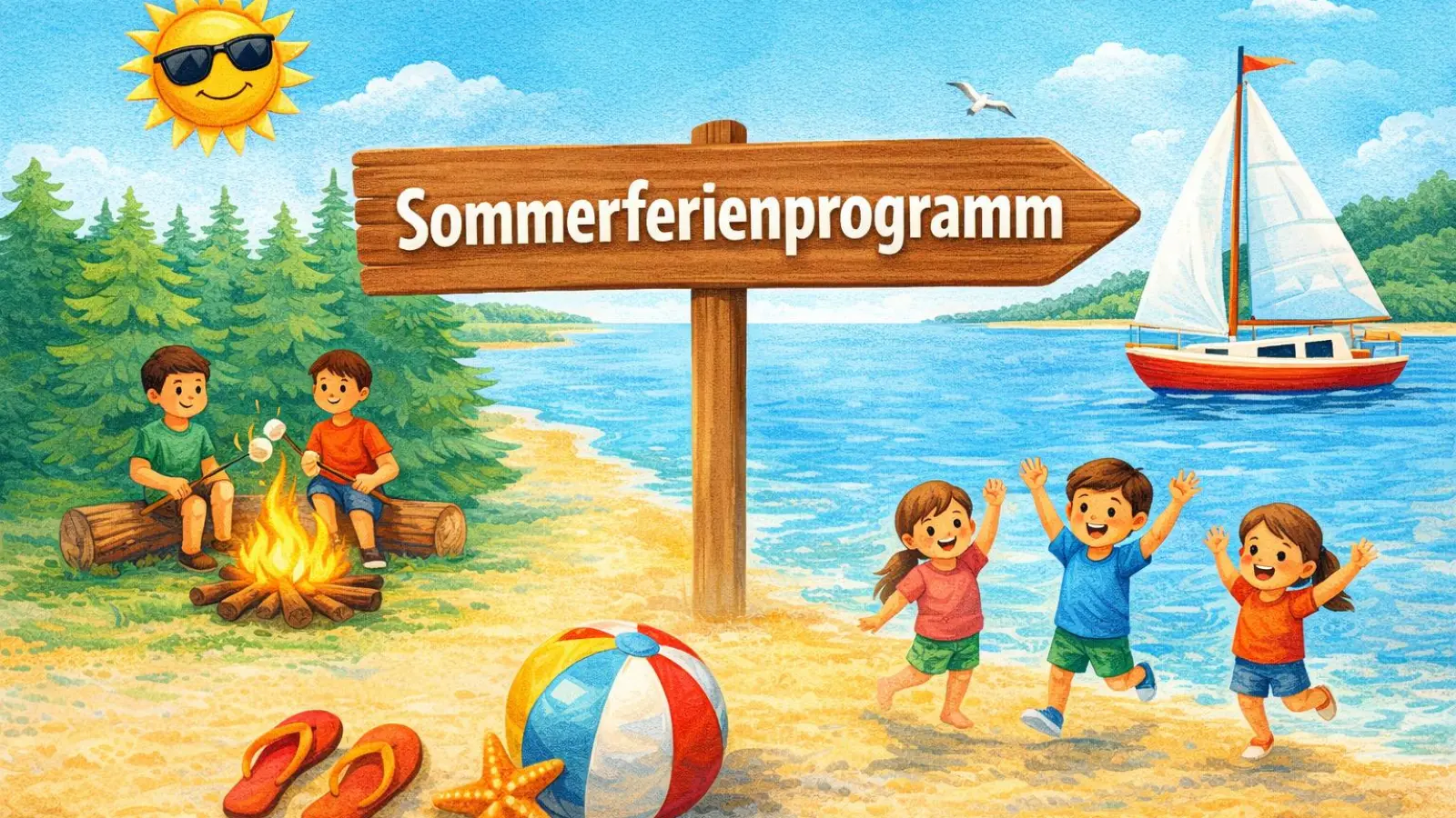 Für Kinder und Jugendliche: Das Sommerferienprogramm. (Foto: KI generiertes Bild)