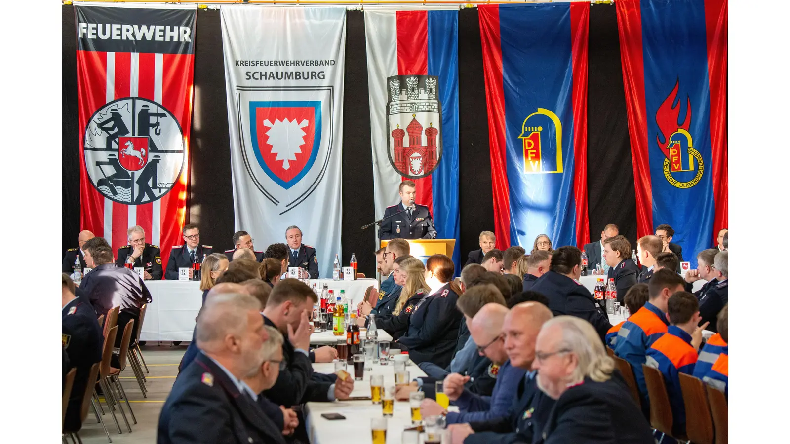 Ortsbrandmeister Timo Pflugradt informiert, dass der Musikzug noch Mitwirkende sucht.  (Foto: privat)