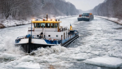 So könnte es auch auf den wichtigen Wasserstraßen im Landkreis aussehen. (Foto: KI generiertes Bild)