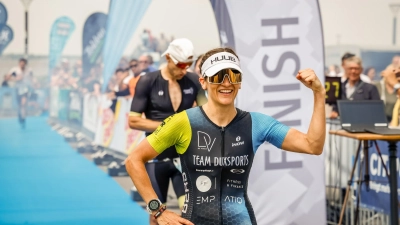 Vor einem Jahr: Christina Paulus im Ziel. (Foto: ingo kutsche)