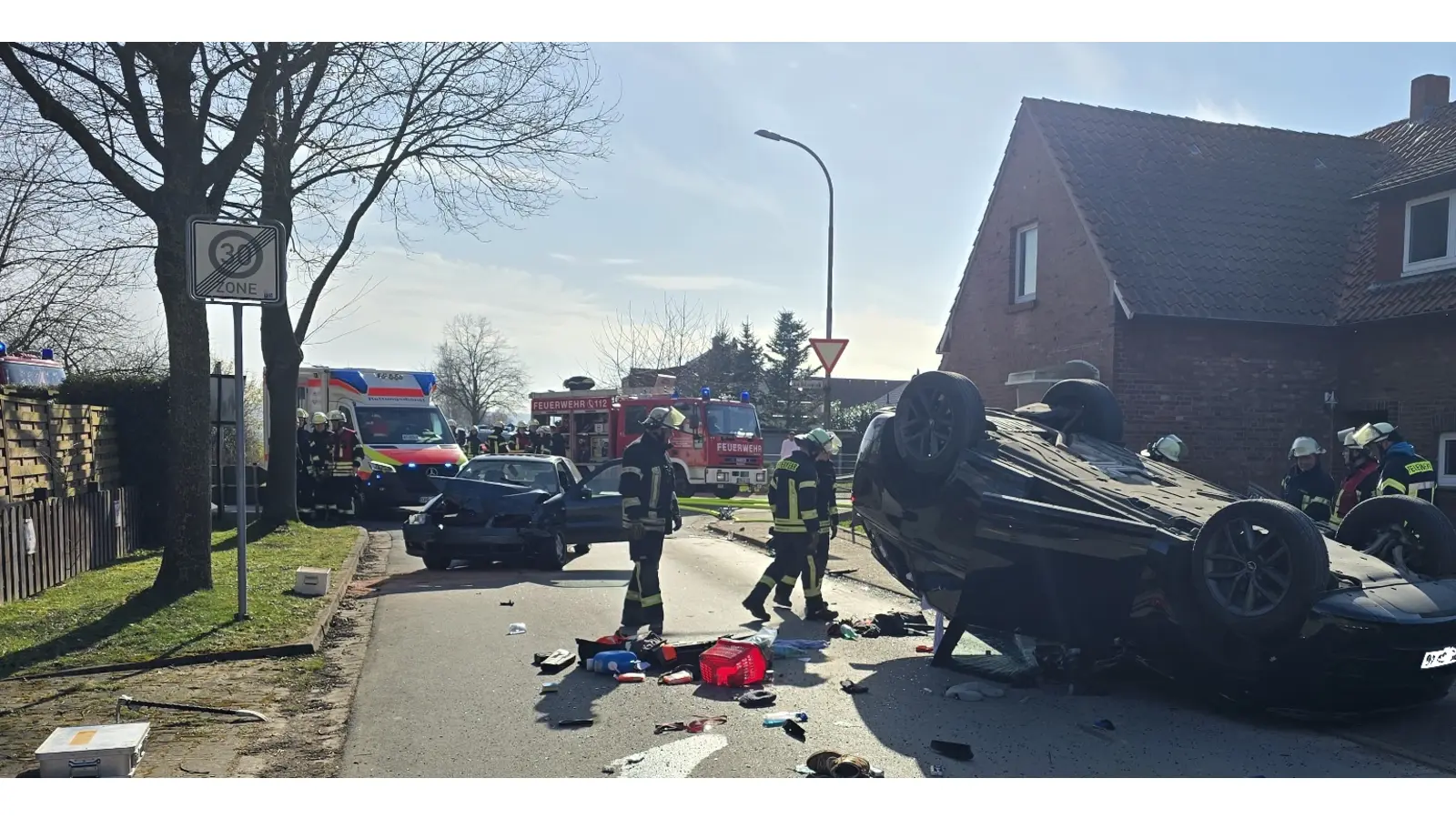 Die Unfallstelle in Lüdersfeld. (Foto: privat)