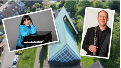Zu Gast in Corvinus: Pianistin Mireia Vendrell und der Klarinettist Florian Himpel. (Foto: privat, Bildmontage)