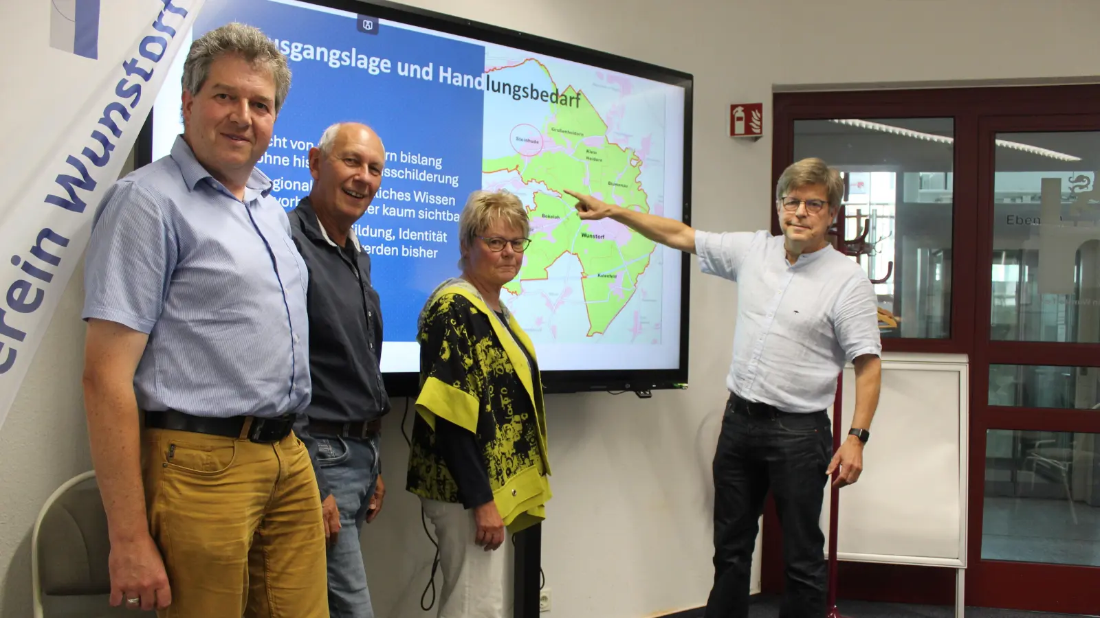 Realisieren das Projekt (v li.): Dirk Neubert, Hajo Arns, Anette Wöltje und Jan Peter Wiborg. (Foto: wb)