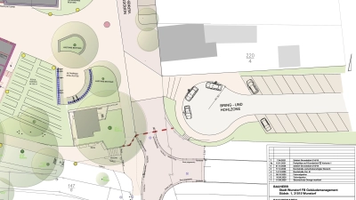 Aus der Planung: Die Hol- und Bringzone an der Stadtschule. (Foto: Stadt Wunstorf)