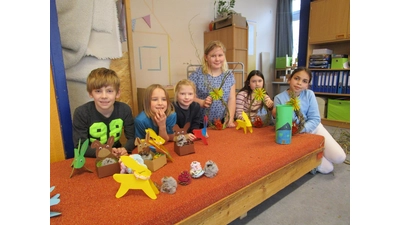 Mit viel Spaß waren die kleinen Künstler am Werk.  (Foto: privat)