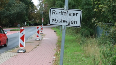 Die Metallplatten stören vor allem Radfahrer, sie sollen bald wieder verschwinden.  (Foto: gi)