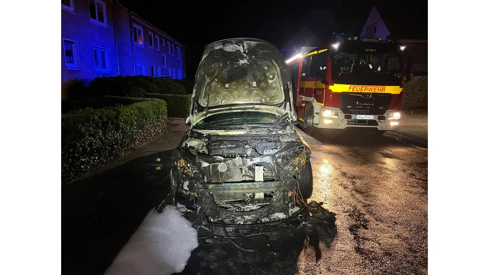 Brandstiftung an dem Pkw Kia. (Foto: privat)