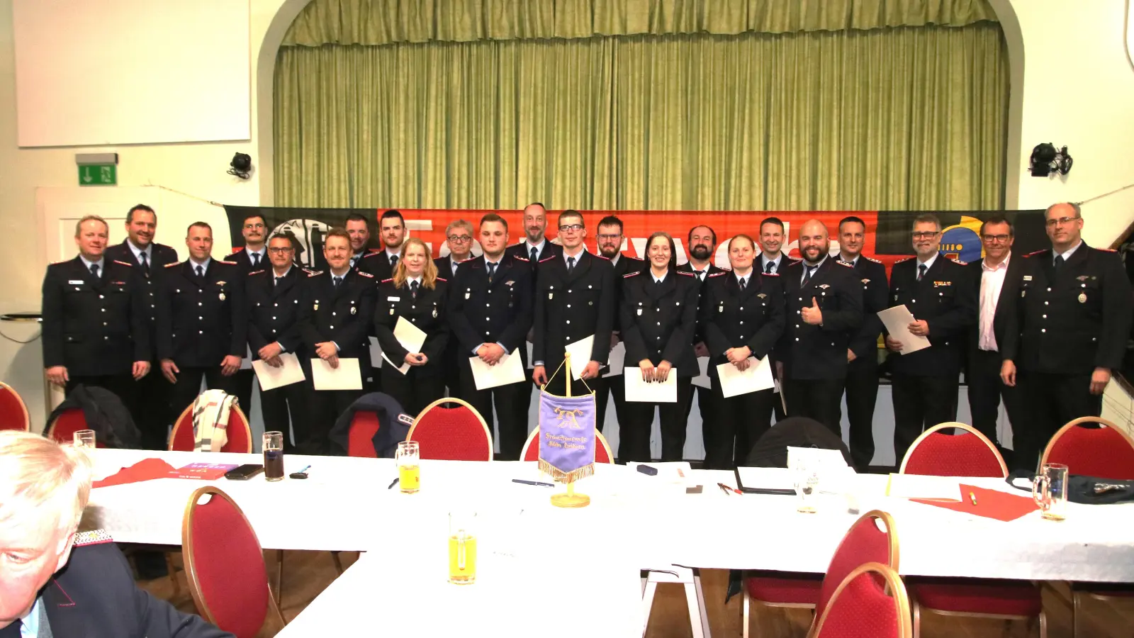 Ehrennadel der Landesregierung für die Helfer beim Weihnachtshochwasser 2023.  (Foto: gi)