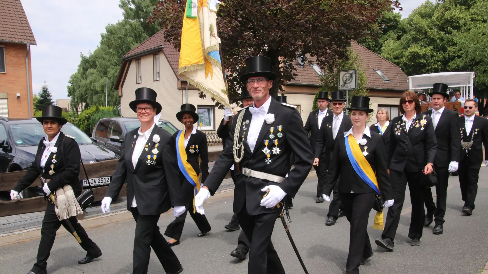 Die Altstadtkompanie aus der Kernstadt bei dem Besuch des Festumzuges im vergangenen Jahr.  (Foto: gi)