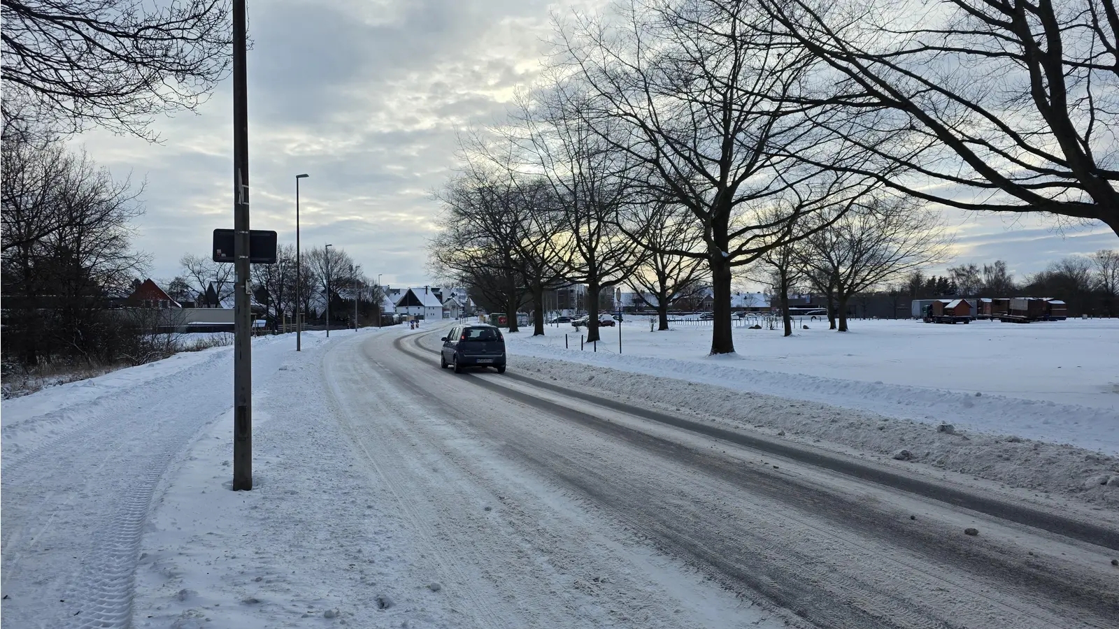 Schwierige Bedingungen: Die Straße In den Ellern. (Foto: tau)