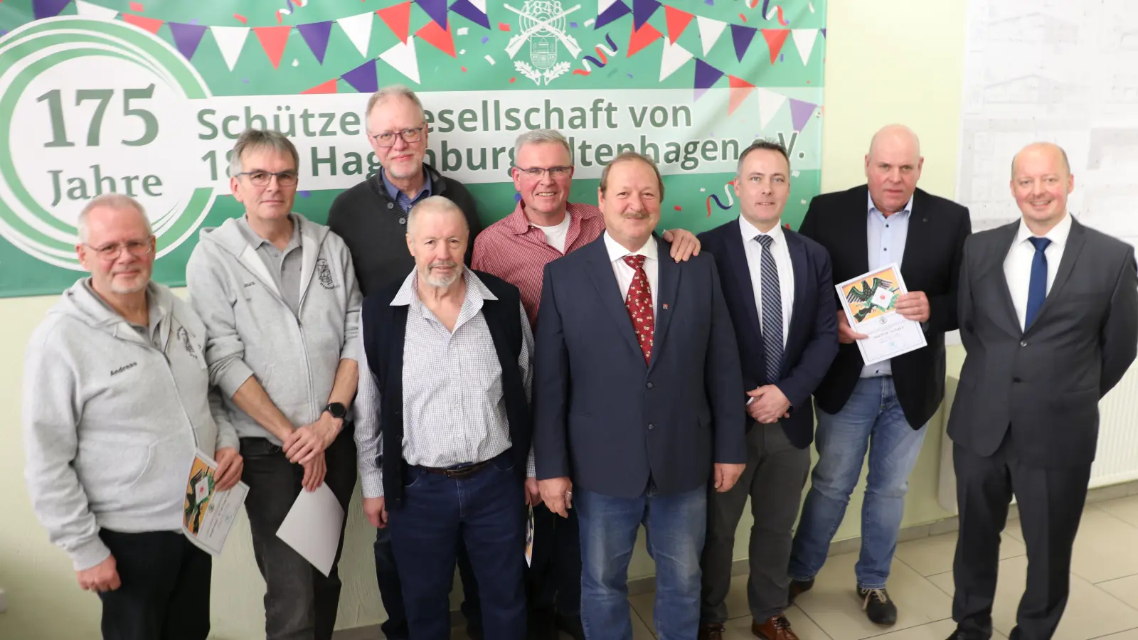 Auf einen Blick: Die Jubilare, die für 50-jährige Mitgliedschaft geehrt worden sind.  (Foto: gi)