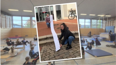 Eine lange Liste: Jessika Dziony-Sommerhage (li.) und Anke Dziony mit einer Sammlung von Unterschriften.  (Foto: privat, Bildmontage)