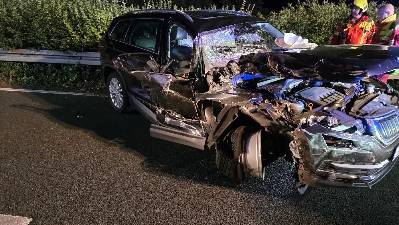 Der stark beschädigte Skoda Kodiak. (Foto: privat)
