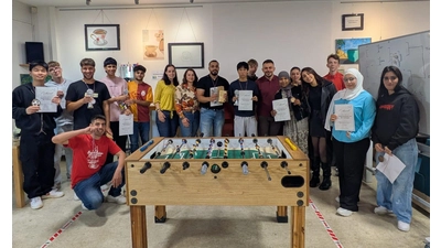 Die BBS Stadthagen veranstaltete ein Tisch-Kicker-Turnier. (Foto: privat)
