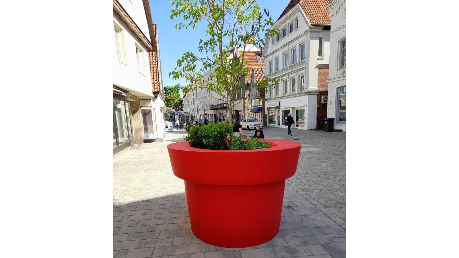 Auch das mobile Grün, die „Pötte” wurden mit Fördergeldern unterstützt. (Foto: ab)