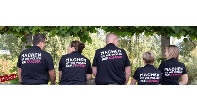 Das Motto des Vereins. Machen ist wie wollen nur krasser. (Foto: Foto Struck)