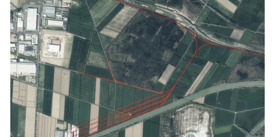 Gewerbegebiet Wunstorf-Süd: Trassenskizze für eine alternative Gütergleis-Anbindung. (Foto: Stadt Wunstorf)