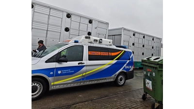 Polizei überprüft Tiertransporte auf der Autobahn 2 bei Bad Nenndorf. (Foto: Polizei Hannover)