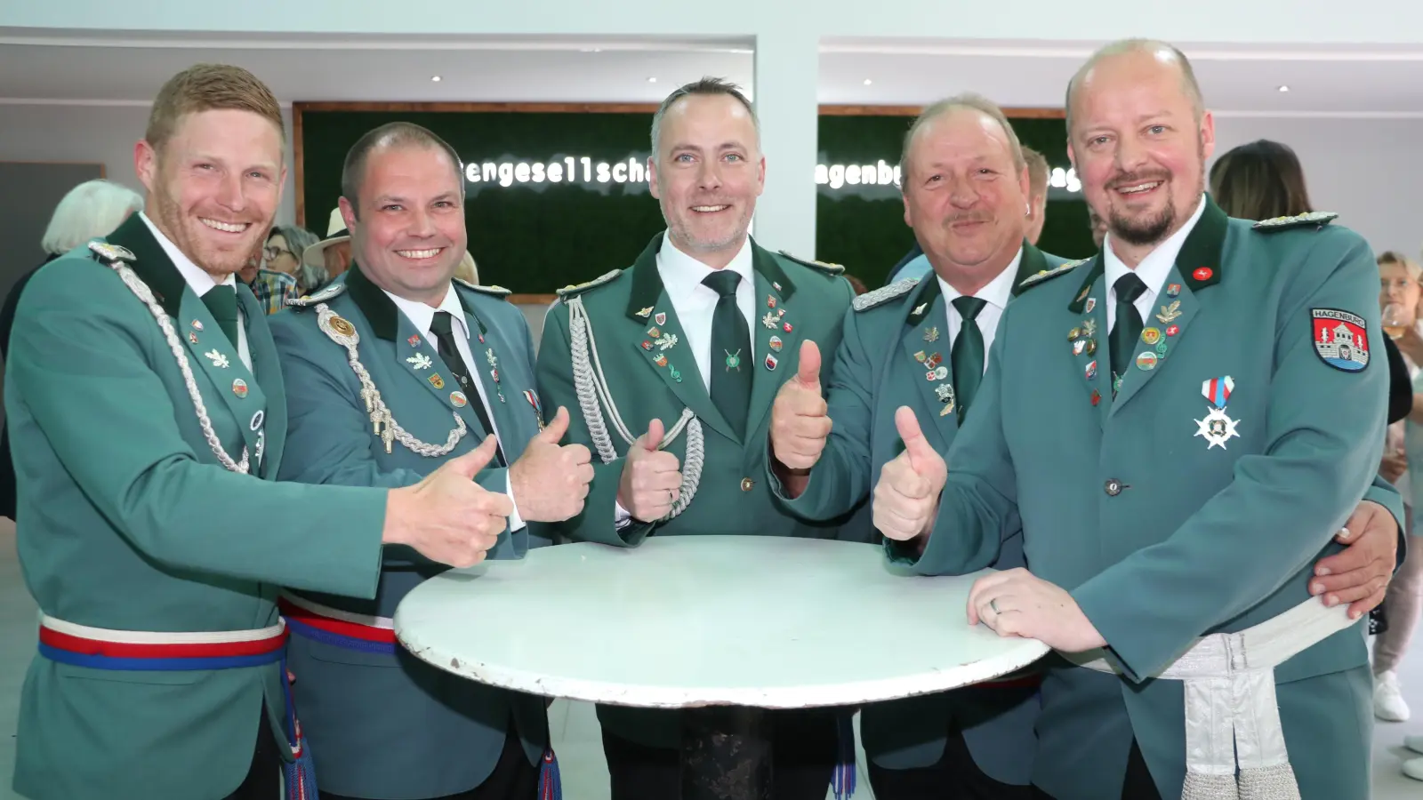 Der geschäftsführende Vorstand (v.li.): Mathias Möller, Ralf Heuer, Marc-Philipp Drewes, Karl-Heinz Möller und Oliver Grüttner. (Foto: gi)
