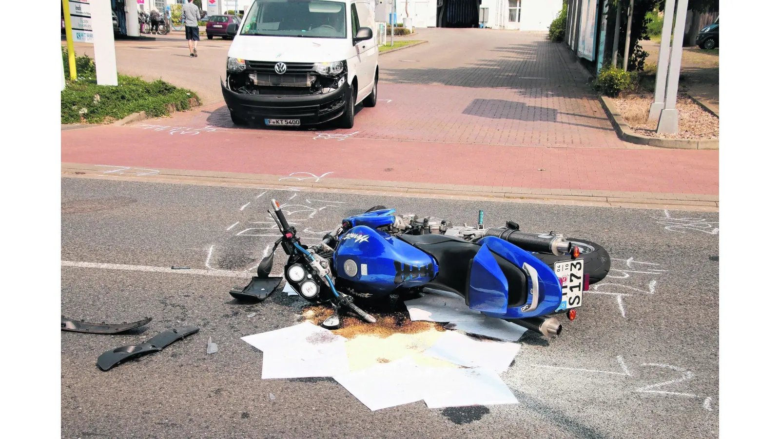 Wieder ein Motorradfahrer von einem Pkw erfasst (Foto: gi)