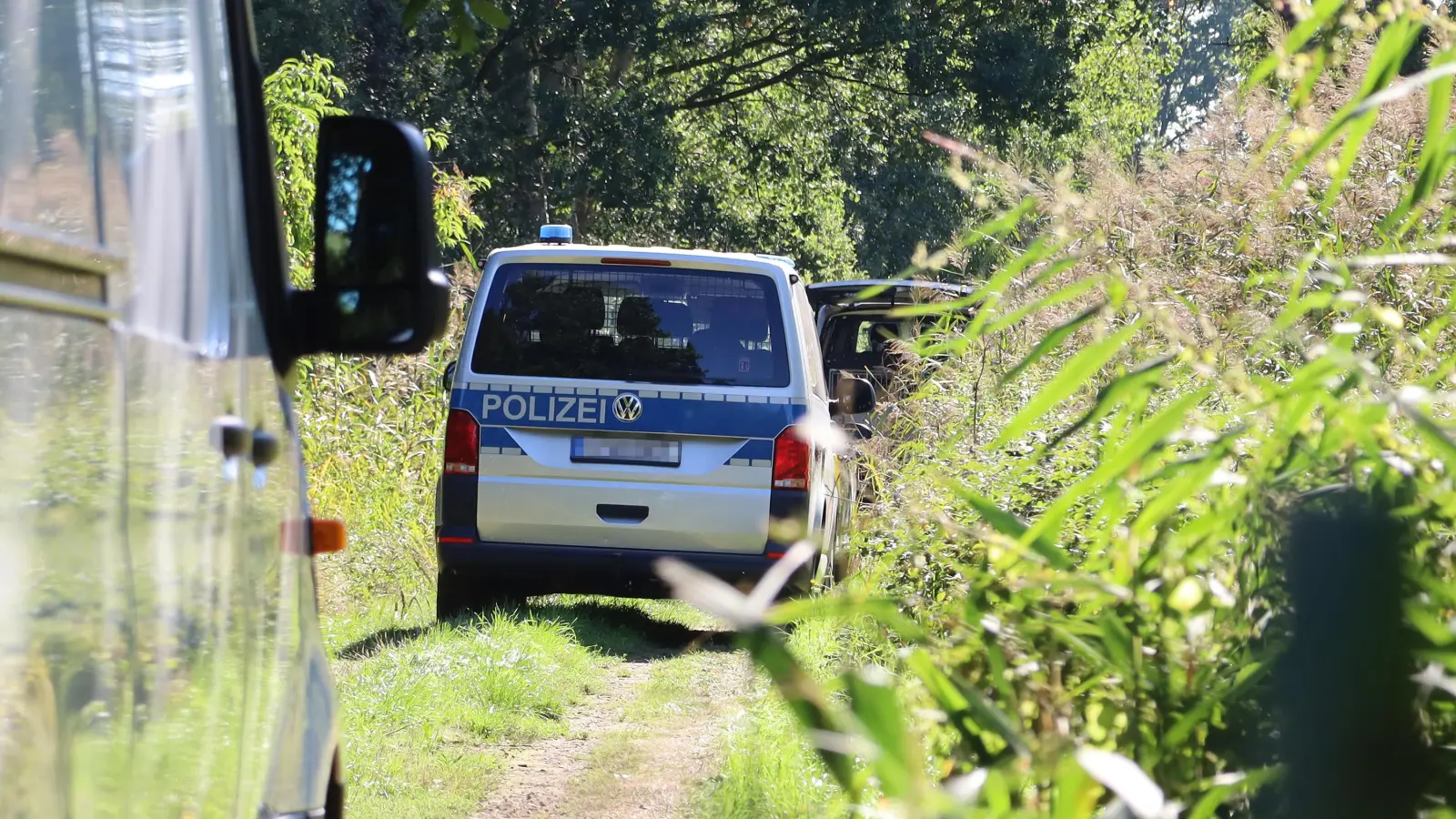 Auf der Suche nach weiteren Trümmerteilen: Die Polizei hat das weitläufige Waldgebiet zwischen Fliegerhorst und Steinhuder Meer durchkämmt.  (Foto: Julian Kemm)