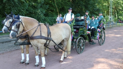 Startklar: Die Kutsche für den Festumzug. (Foto: gi)