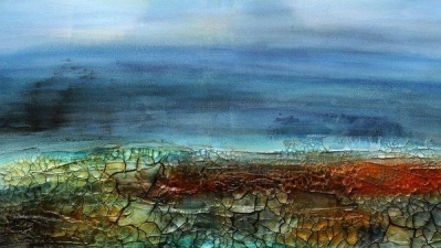 Malerei und Faltkunst: Werke von Manuela Mordhorst. (Foto: privat)